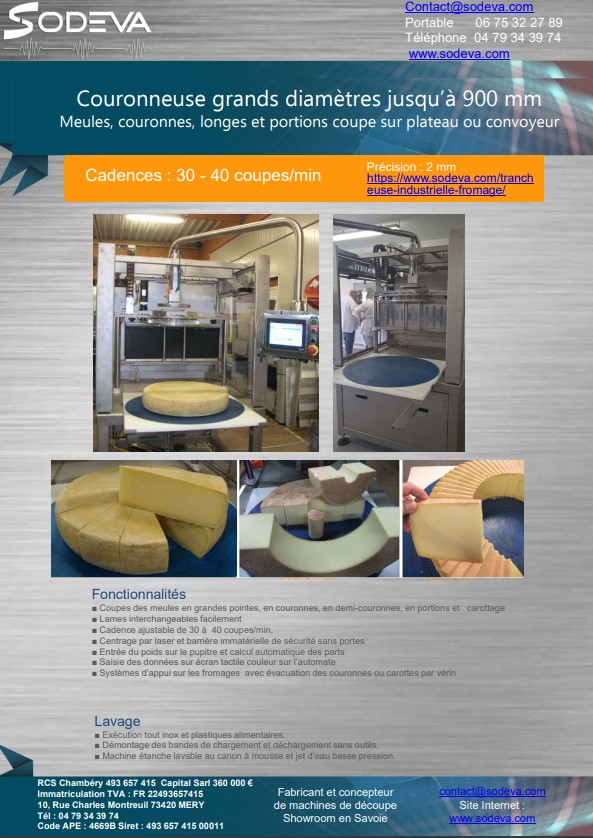 Käse Schneidemaschine für quadratische und runde Käsesorten bis 900 mm