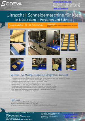 Kompakte Portionierung von Käseblöcken in Linie nach Gewicht