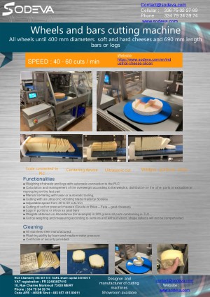 Compact semi-automatic cutting machine with weight control