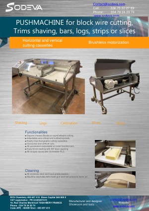 PUSHMACHINE — wire cutting for cheese blocks