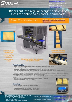 Portioning and slicing cheese logs for supermarkets and online sales