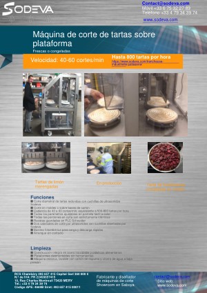 Máquina de corte de tartas — 800 por hora