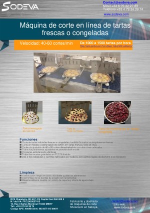 Máquina de corte de tartas — 1500 por hora