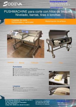 PUSHMACHINE — corte de bloques mediante hilos