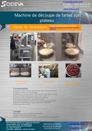 Trancheur de tartes 800/h