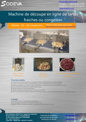 Trancheur de tartes 1500/h