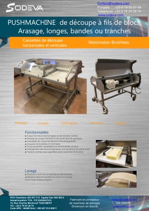 PUSHMACHINE de découpe à fils de blocs