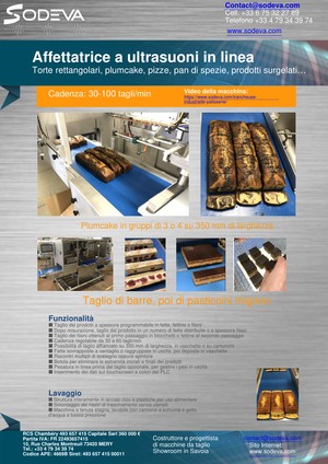 Affettatrice compatta in linea per torte