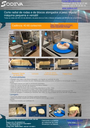 Máquina compacta de corte semiautomático com controlo do peso