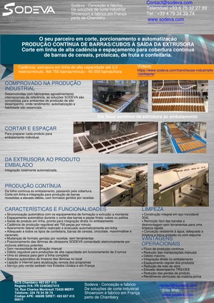 SODEVA — produção contínua de barras, revestimento e embalagem