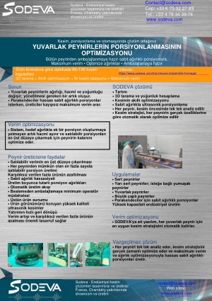 Yuvarlak peynirlerde hat içi sabit gramajlı porsiyonlama optimizasyonu